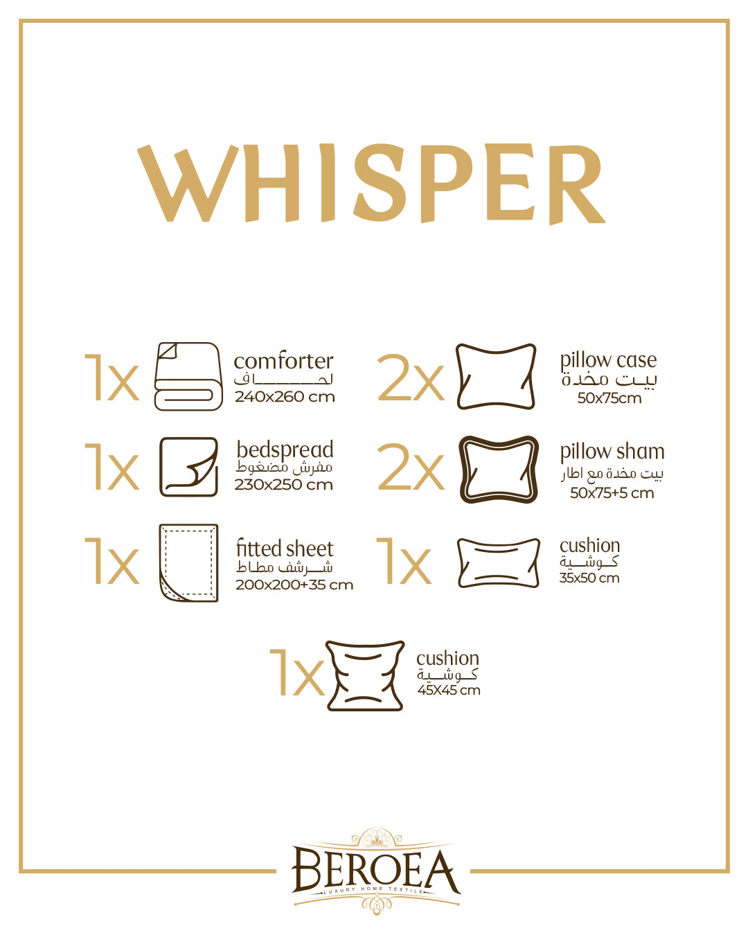 Whisper Patterned Comforter Set Purple — box contents