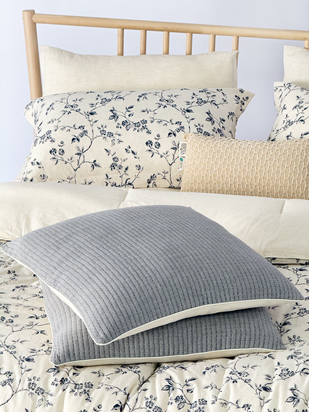 Lino 100% Linen Cotton Printed Comforter Set