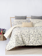 Lino 100% Linen Cotton Printed Comforter Set