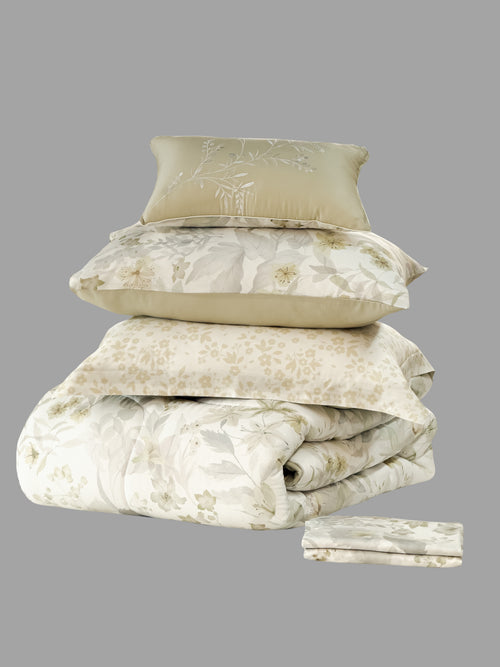 Bergamo Lyocell Printed Solid Comforter set