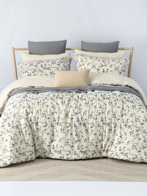 لحاف لينو المشجر قطن لينن ناعم 100% 