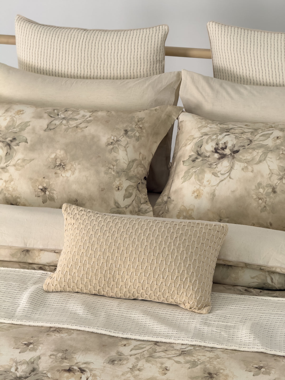 Lino 100% Linen Cotton Printed Comforter Set