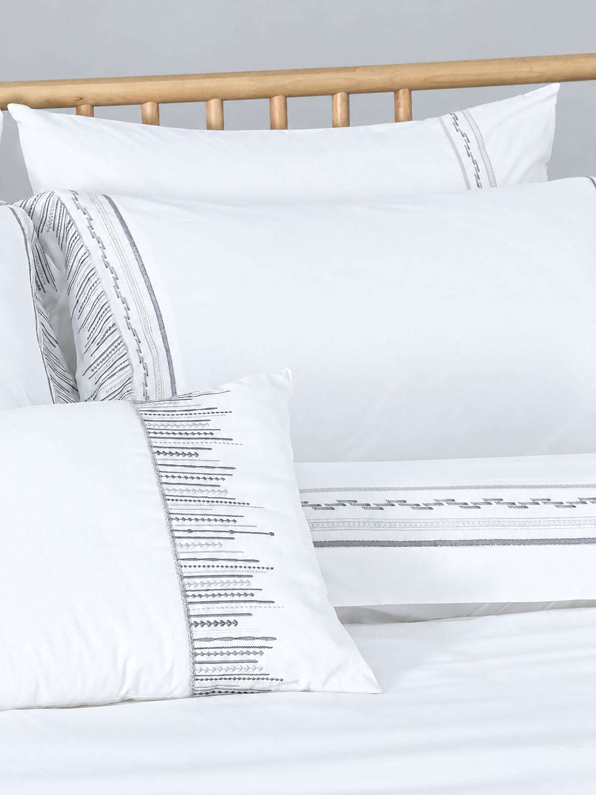 Crown Embroidery Solid Comforter Set