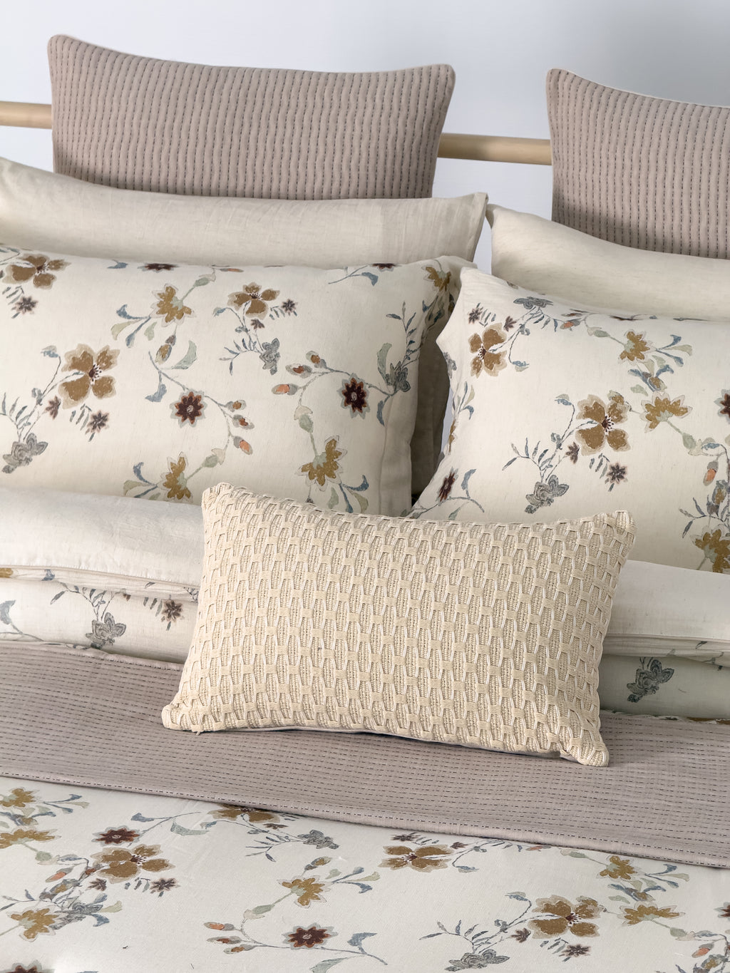 Lino 100% Linen Cotton Printed Comforter Set