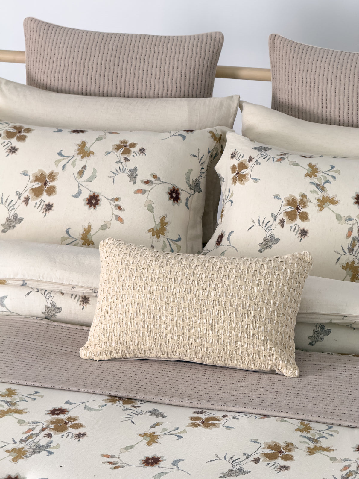 Lino 100% Linen Cotton Printed Comforter Set