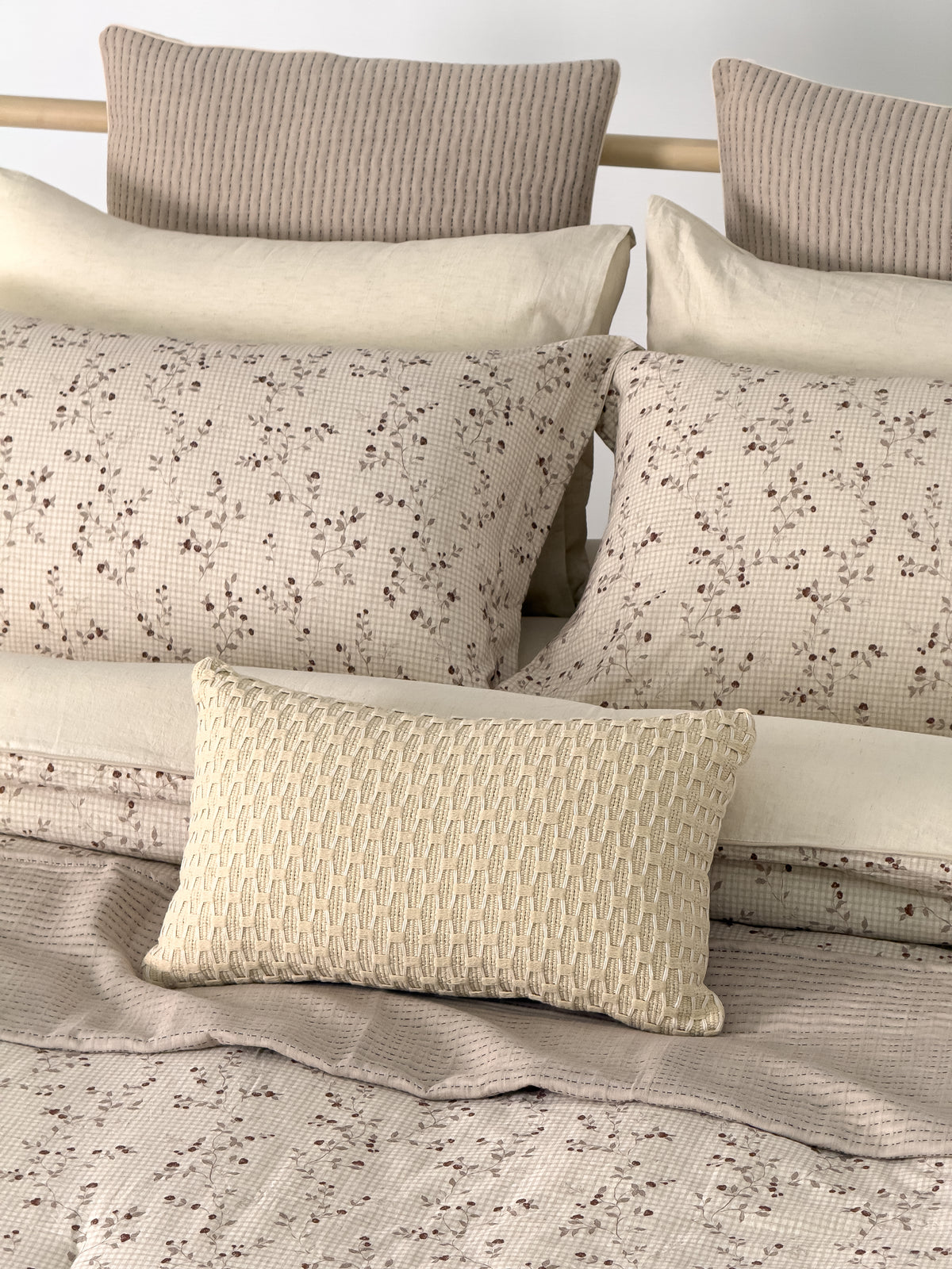 Lino 100% Linen Cotton Printed Comforter Set