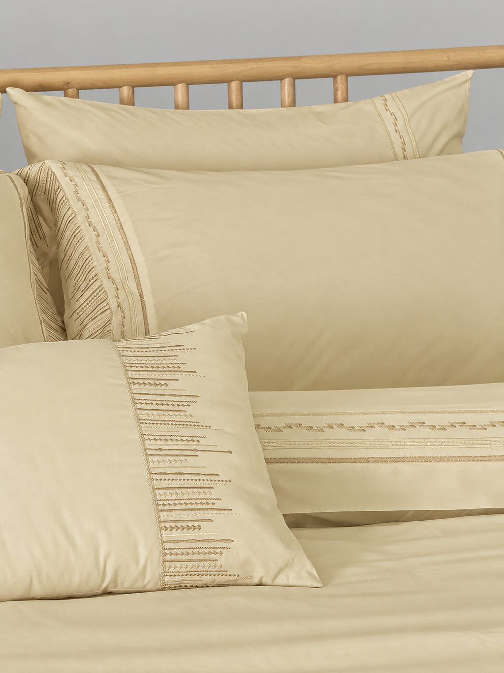 Crown Embroidery Solid Comforter Set