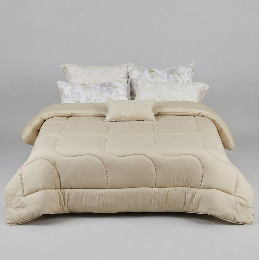 Bergamo Lyocell Printed Solid Comforter set