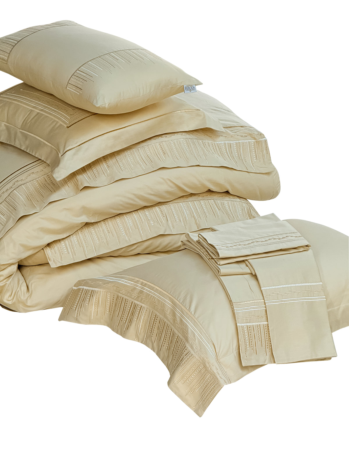 Crown Embroidery Solid Comforter Set