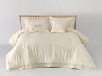 Taj Embroidery Solid 100% Cotton Comforter Set