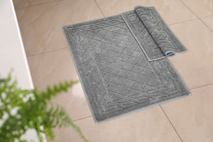 Luna Bath Mat Set Silver