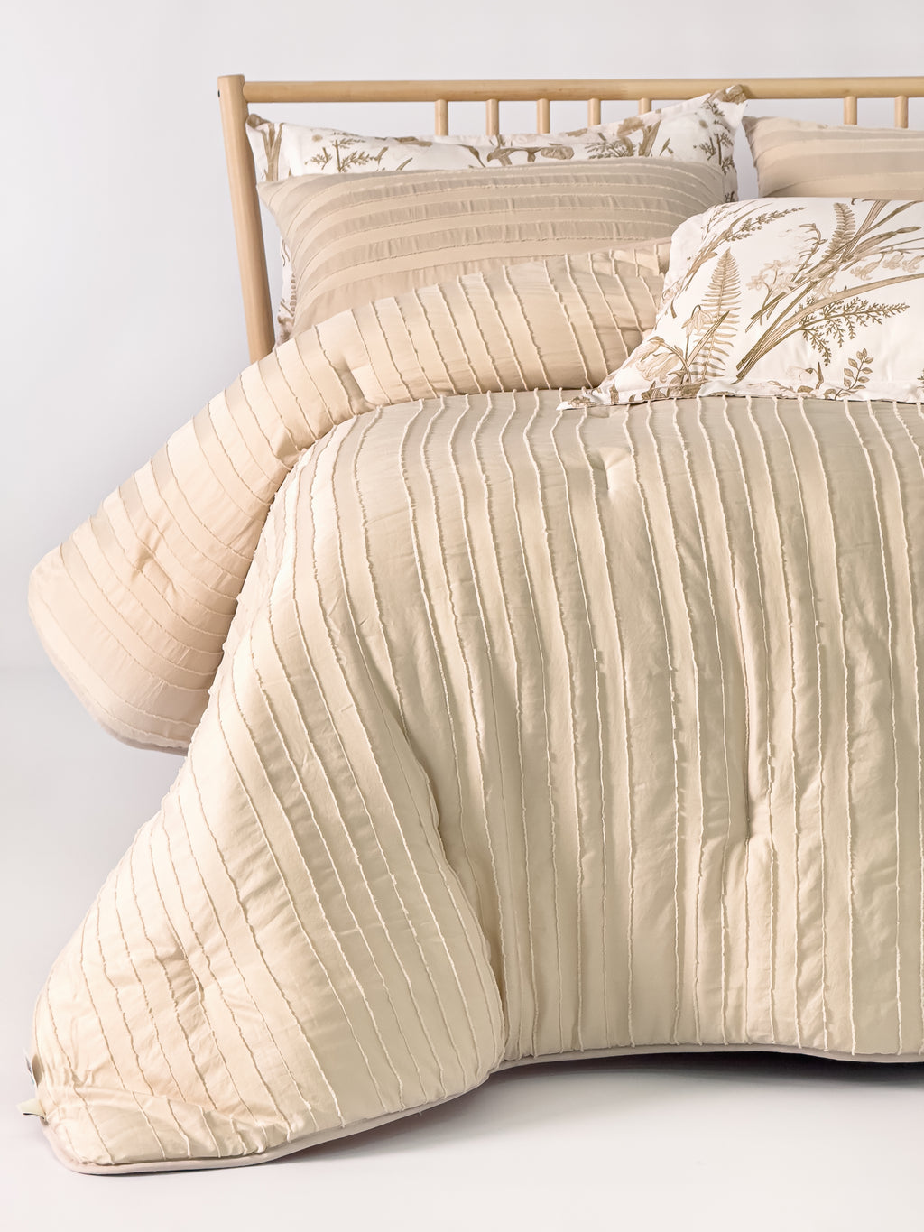 Stripy Solid Striped Comforter Set 6 PCS