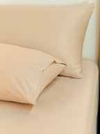 Elite Solid Fitted Sheet Set Cotton 100% 200 TC