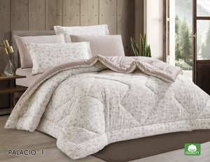 مفرش بلاسيو المشجر قطن 100% مقاس كوين 4 قطع