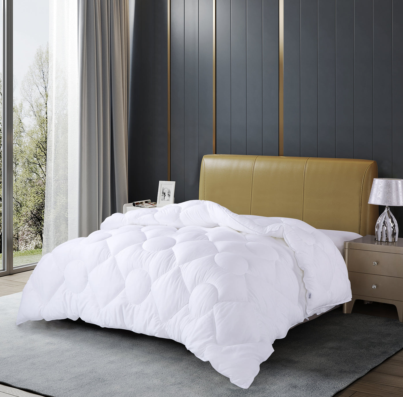 Duvet White Filling Shell Quilted Microfiber — box contents
