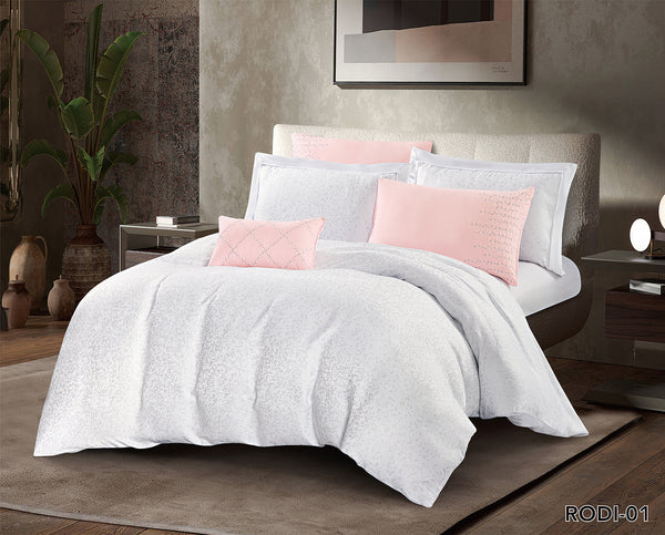 Rody Jacquard comforter set white