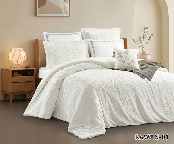 Rawan Jacquard Velvet Fur Comforter 7 pieces set