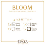 Bloom Patterned Comforter Set Single Size 4 PCS
