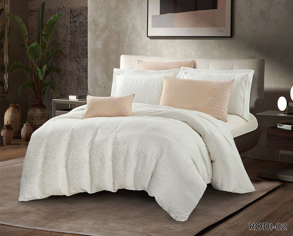 Rody Jacquard comforter set Off white