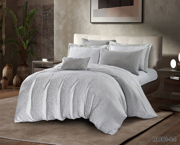 Rody Jacquard comforter set Silver