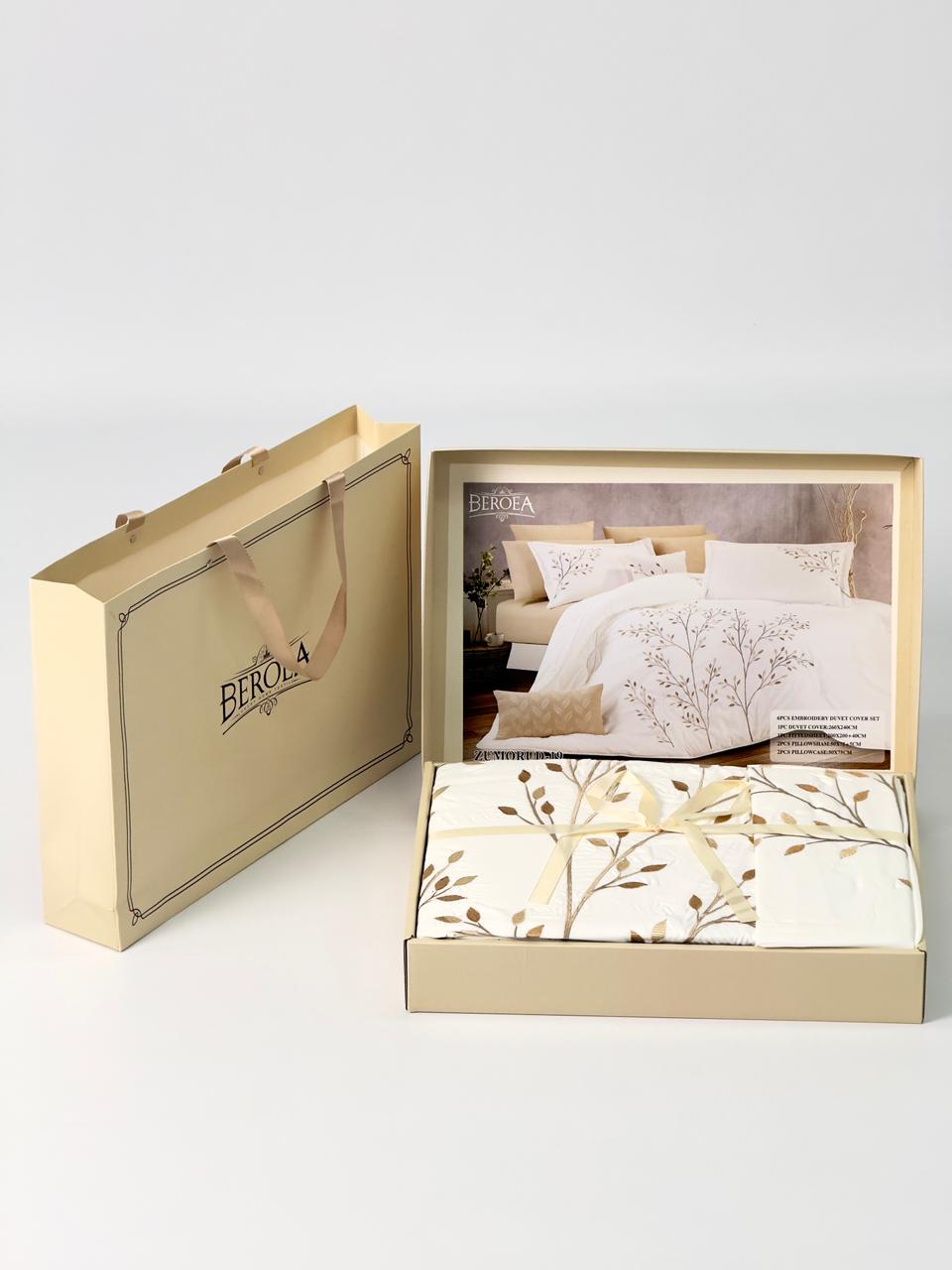 Zumorud Summer Embroidery Microfiber Duvet Cover set 6 Pcs
