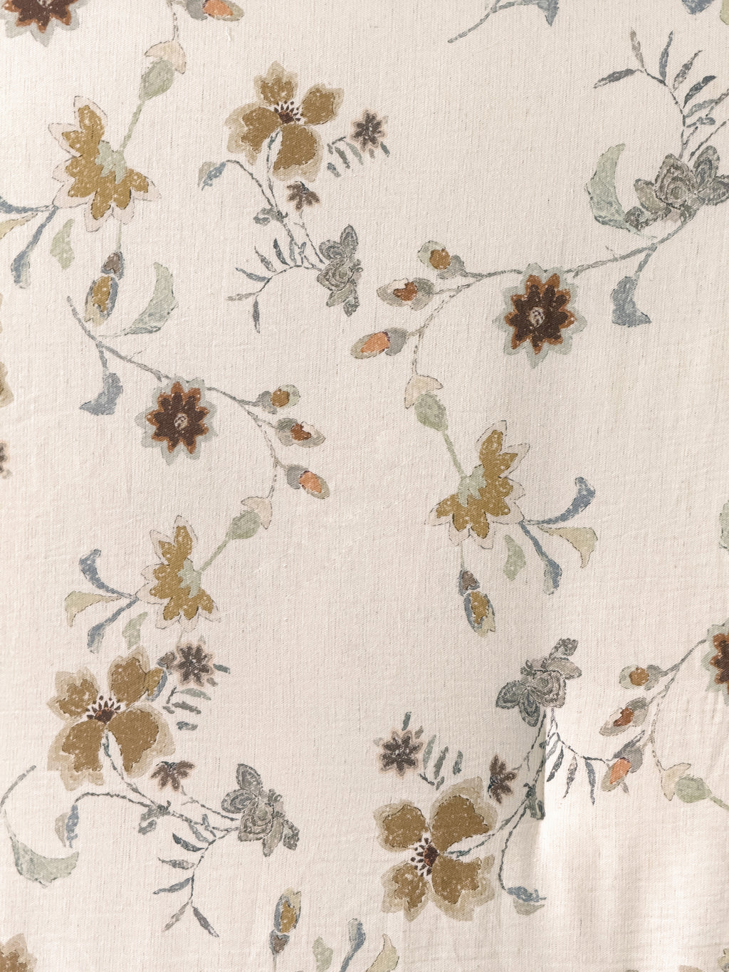 Lino 100% Linen Cotton Printed Comforter Set