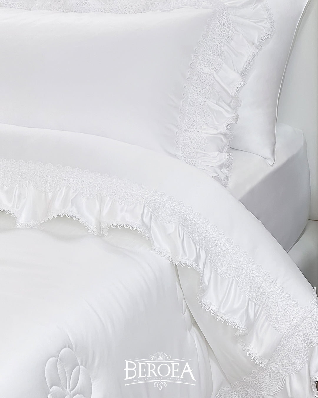 Lusso Wedding Lace Comforter Set