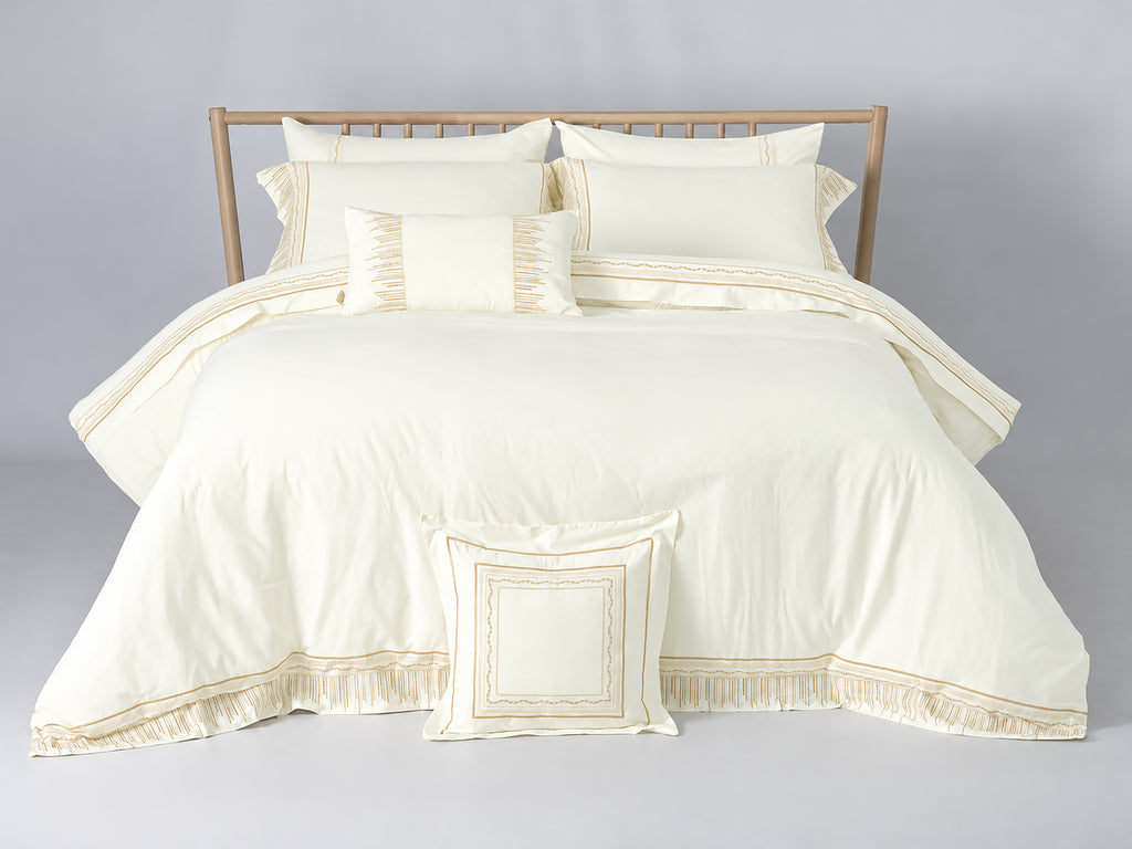 Crown Embroidery Solid Comforter Set