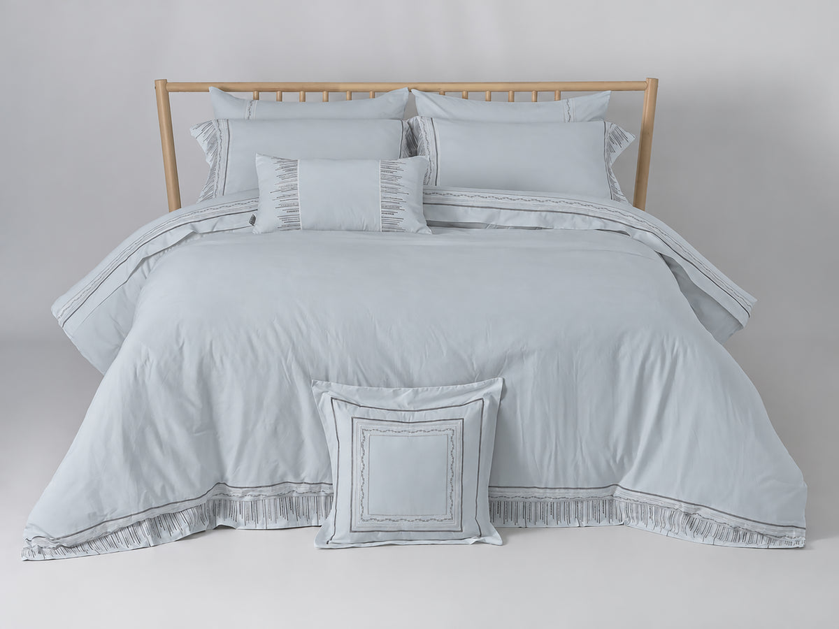 Crown Embroidery Solid Comforter Set