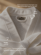 Siesta Waffle Bathrobe 4 pcs set