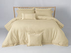 Crown Embroidery Solid Comforter Set