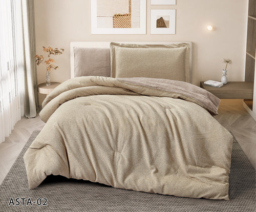 Asta Velvet Fur Comforter set Single 4 PCS