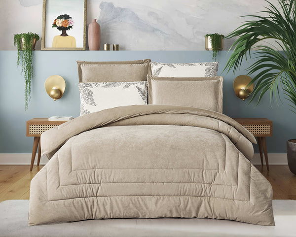Maria Velvet Fur Comforter set
