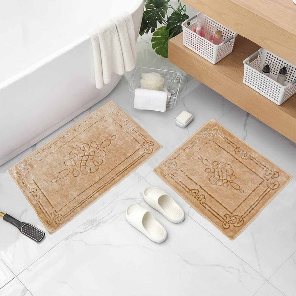 Orient Bath Mat Jacquard Set Beige