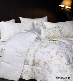 مفرش بيرجامو حرير ليوسيل وجهين سادة مطبوع 