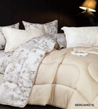 Bergamo Lyocell Printed Solid Comforter set Queen size 4 PCS