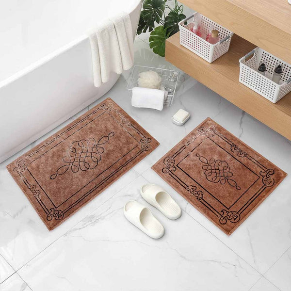 Orient Bath Mat Jacquard Set Brown