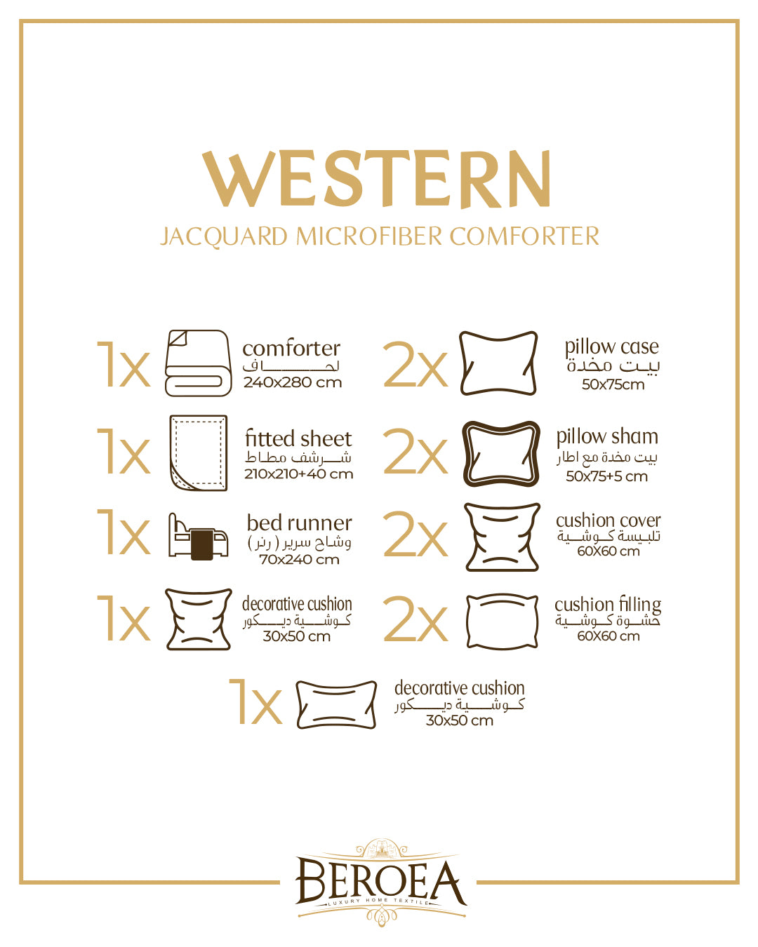 Western Jacquard Microfiber Comforter — box contents