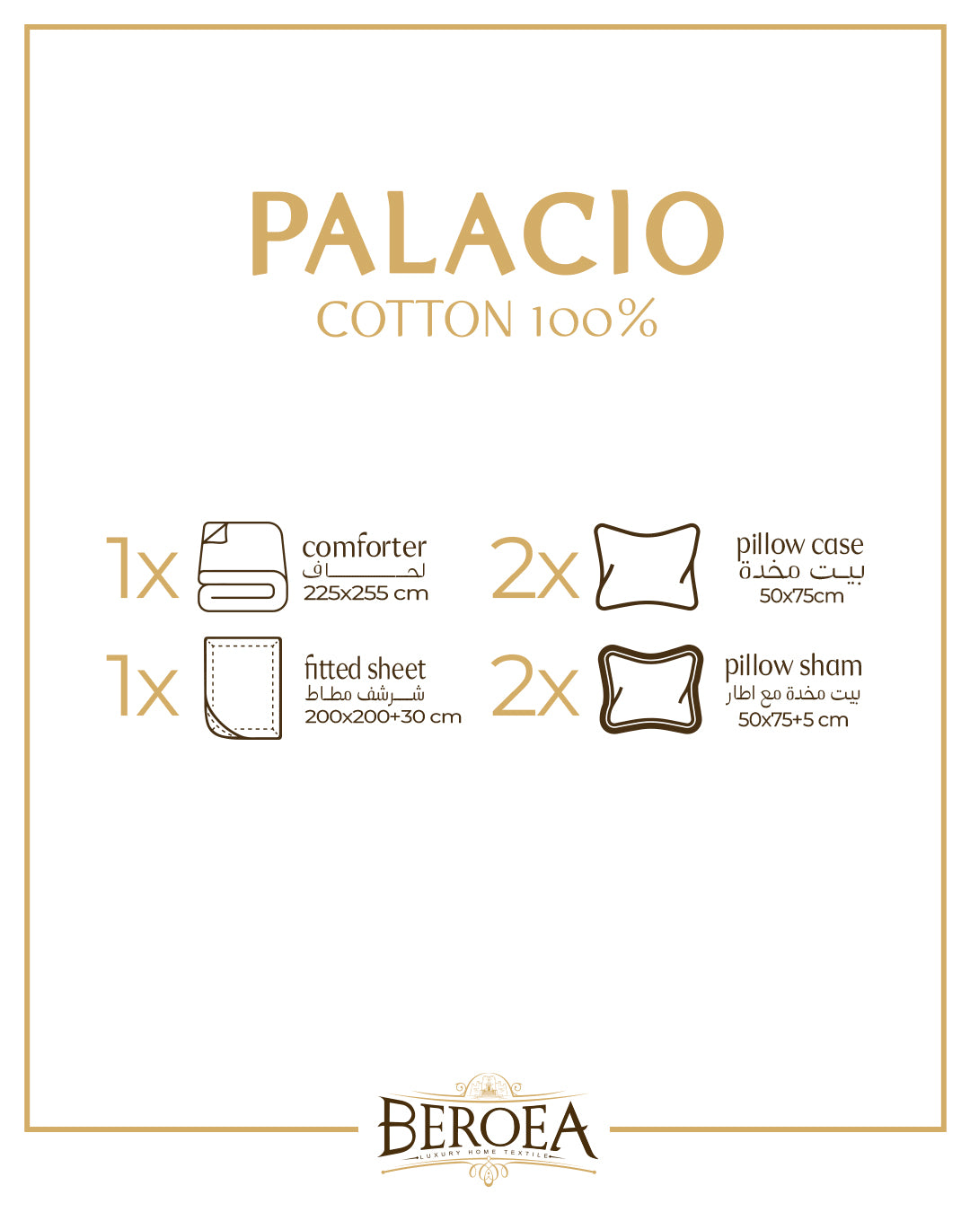Palacio Cotton Printed Comforter Set — box contents