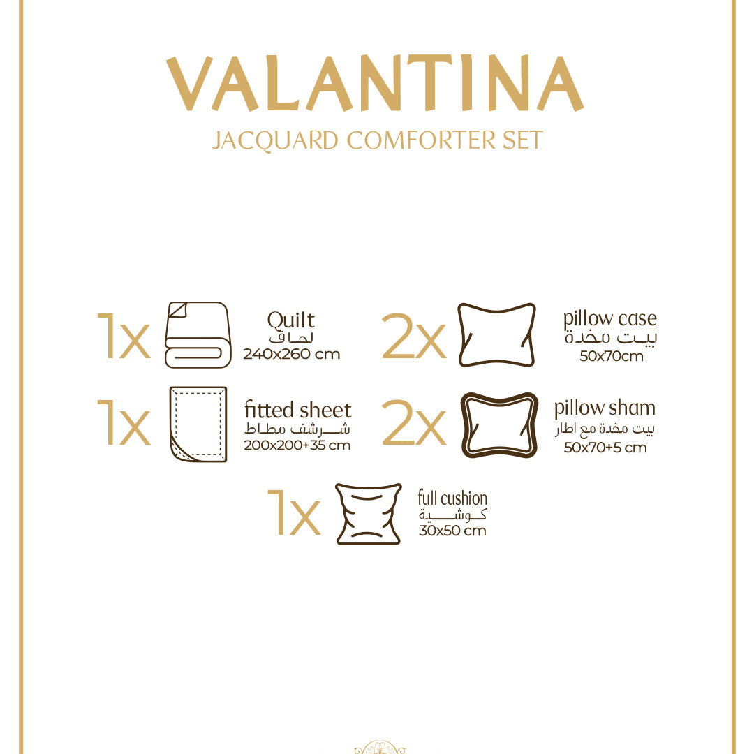 Valantina Jacquard comforter set — box contents