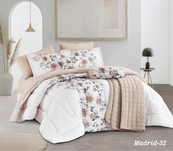 Madrid Printed Comforter Set 9 Pcs