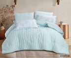 Stripy Solid Striped Comforter Set 6 PCS