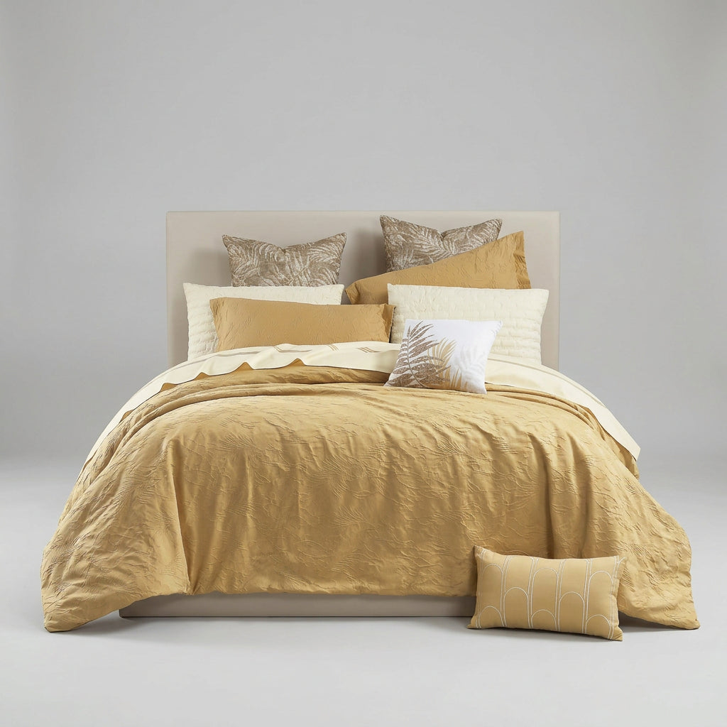 Morina Summer Jacquard Cotton Comforter set 13 Pcs Gold
