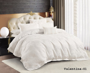 Valantina Jacquard comforter set white