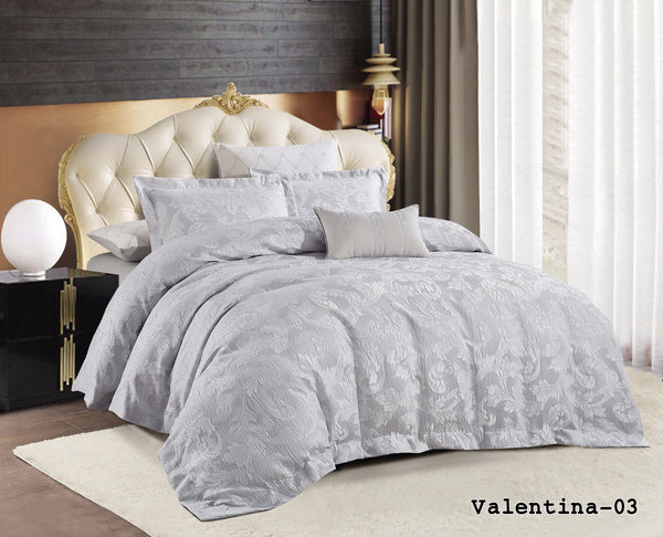 Valantina Jacquard comforter set Silver