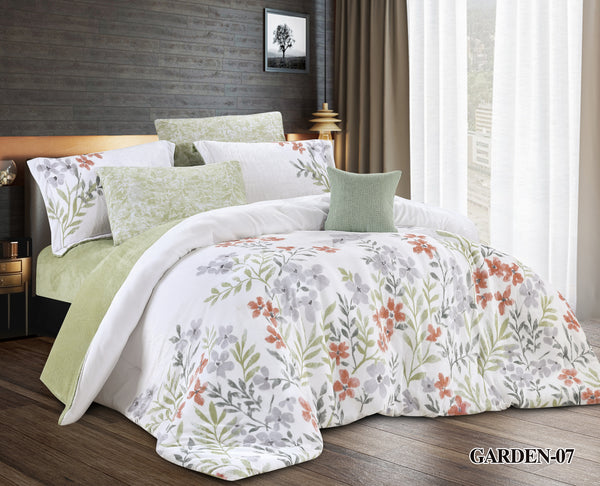 Garden Printed Velvet Fur Comforter Set