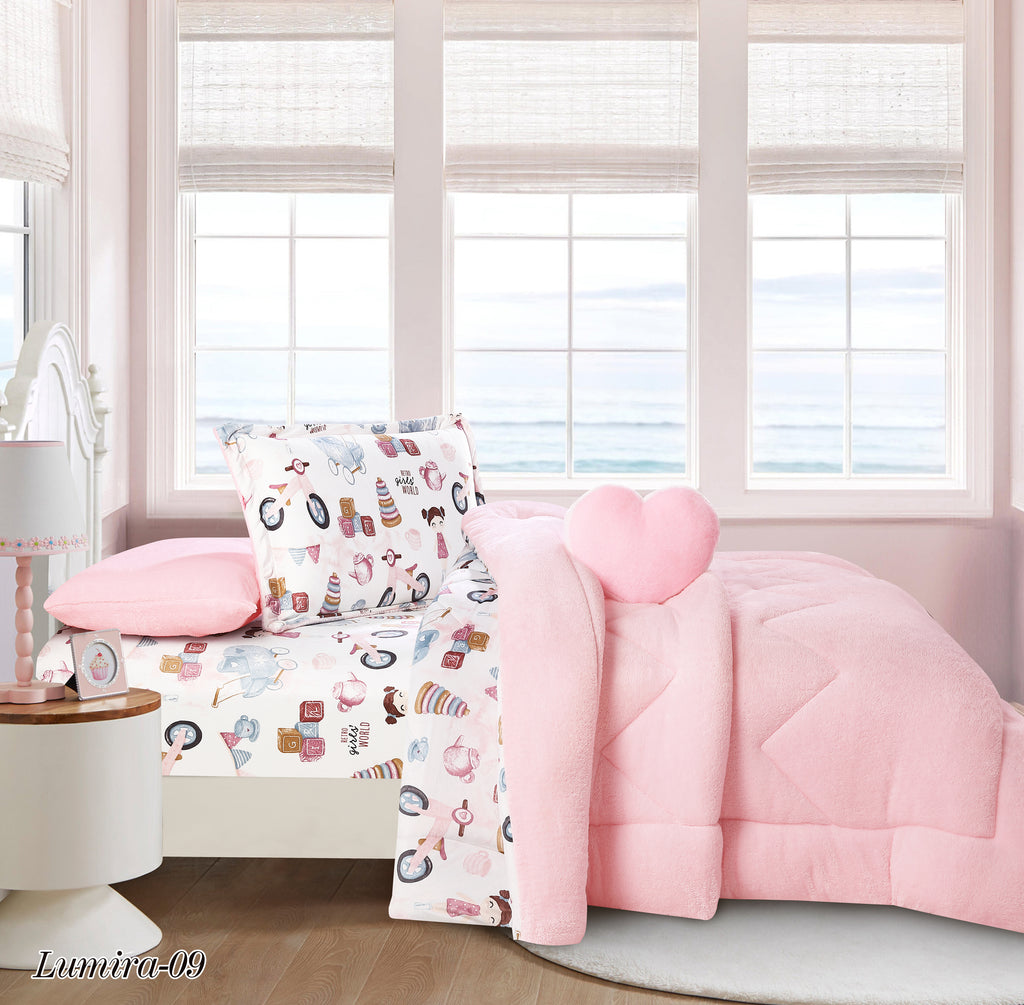 Lumira Two face Velvet Fur Kids Comforter set