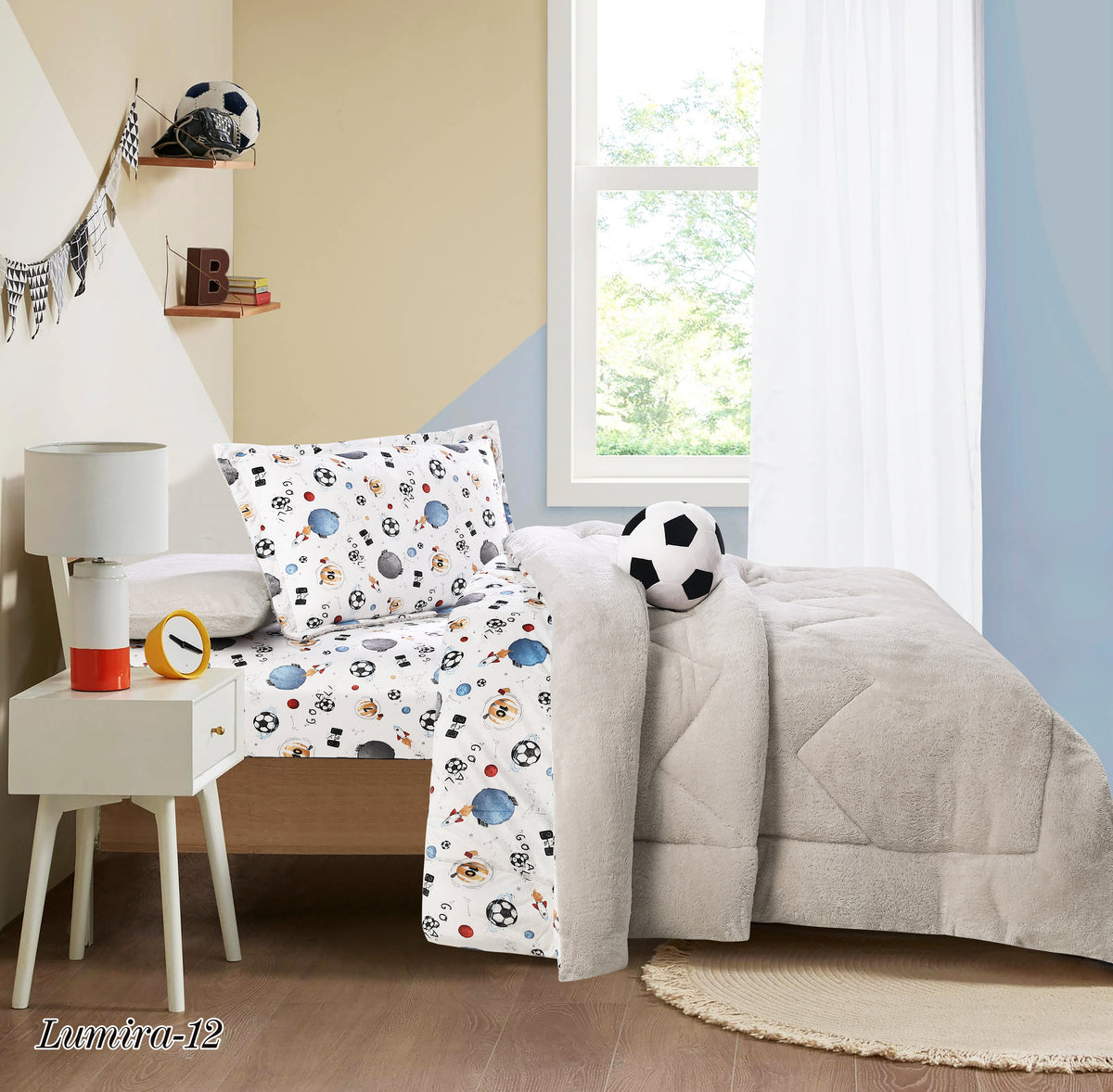 Lumira Two face Velvet Fur Kids Comforter set