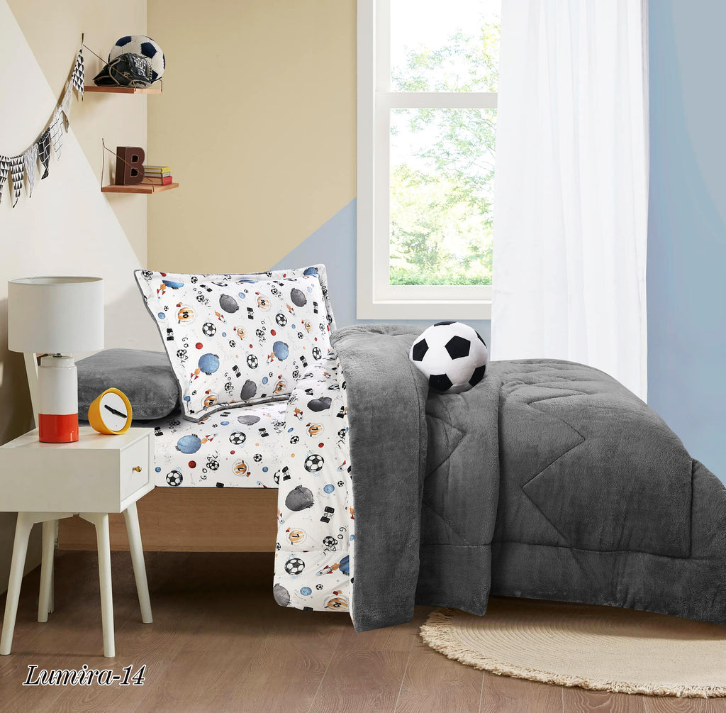 Lumira Two face Velvet Fur Kids Comforter set