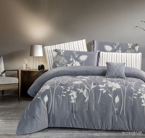  جاردن طقم لحاف مطبوع مخمل فرو